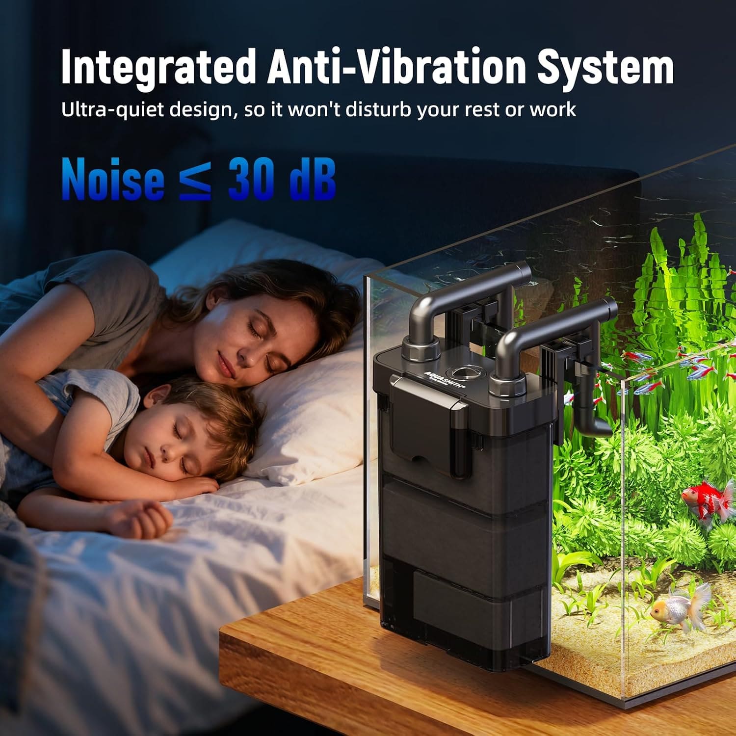 AQUASMITH CLX Series Hang-On-Back Aquarium Filter
