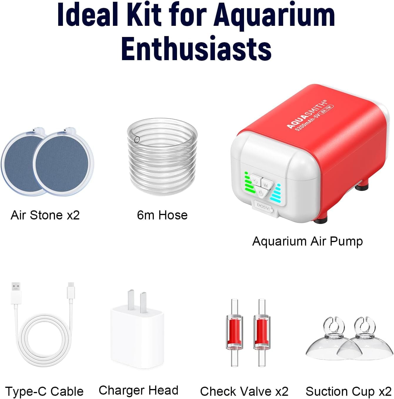 AQUASMITH Rechargeable Battery Air Pumps