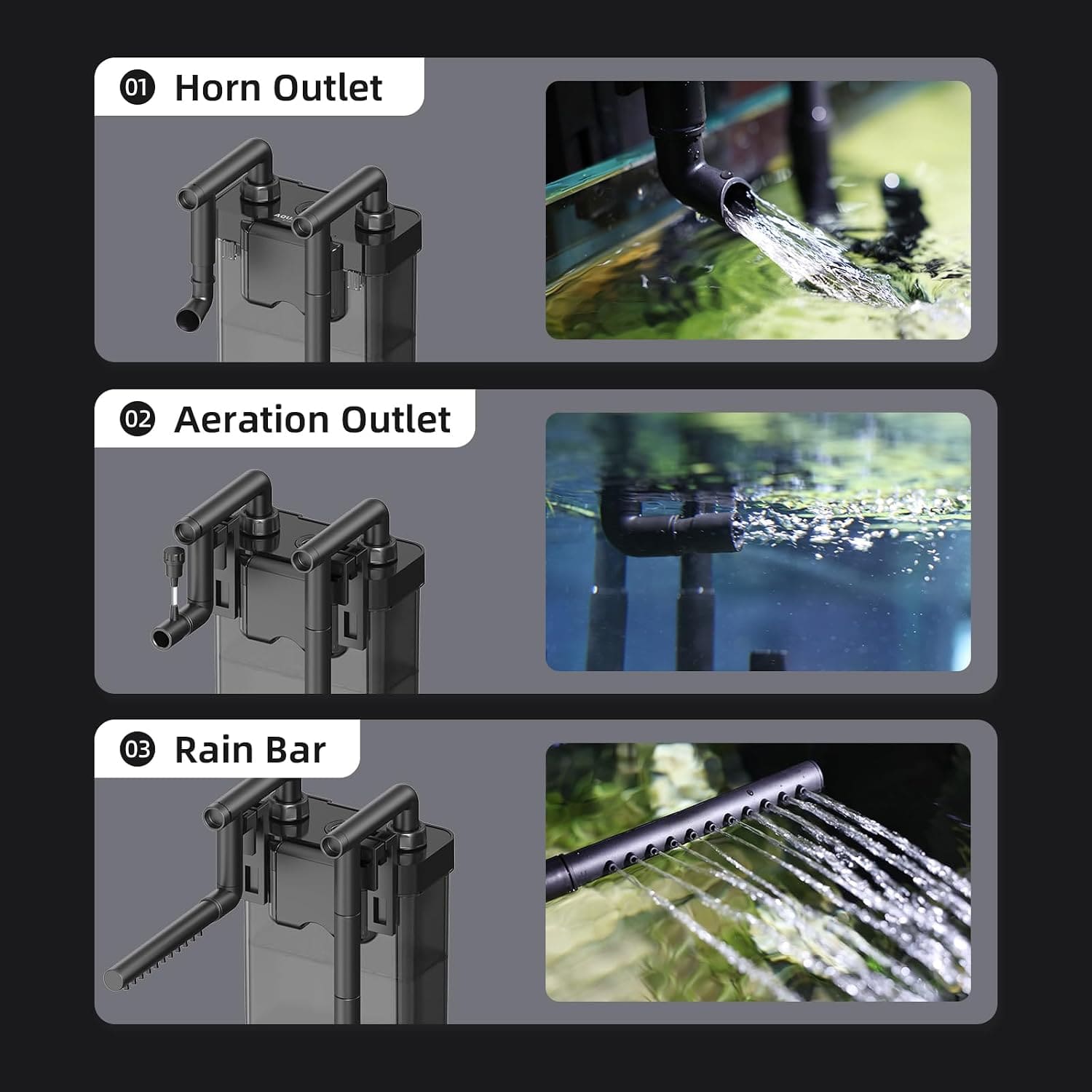 AQUASMITH CLX Series Hang-On-Back Aquarium Filter