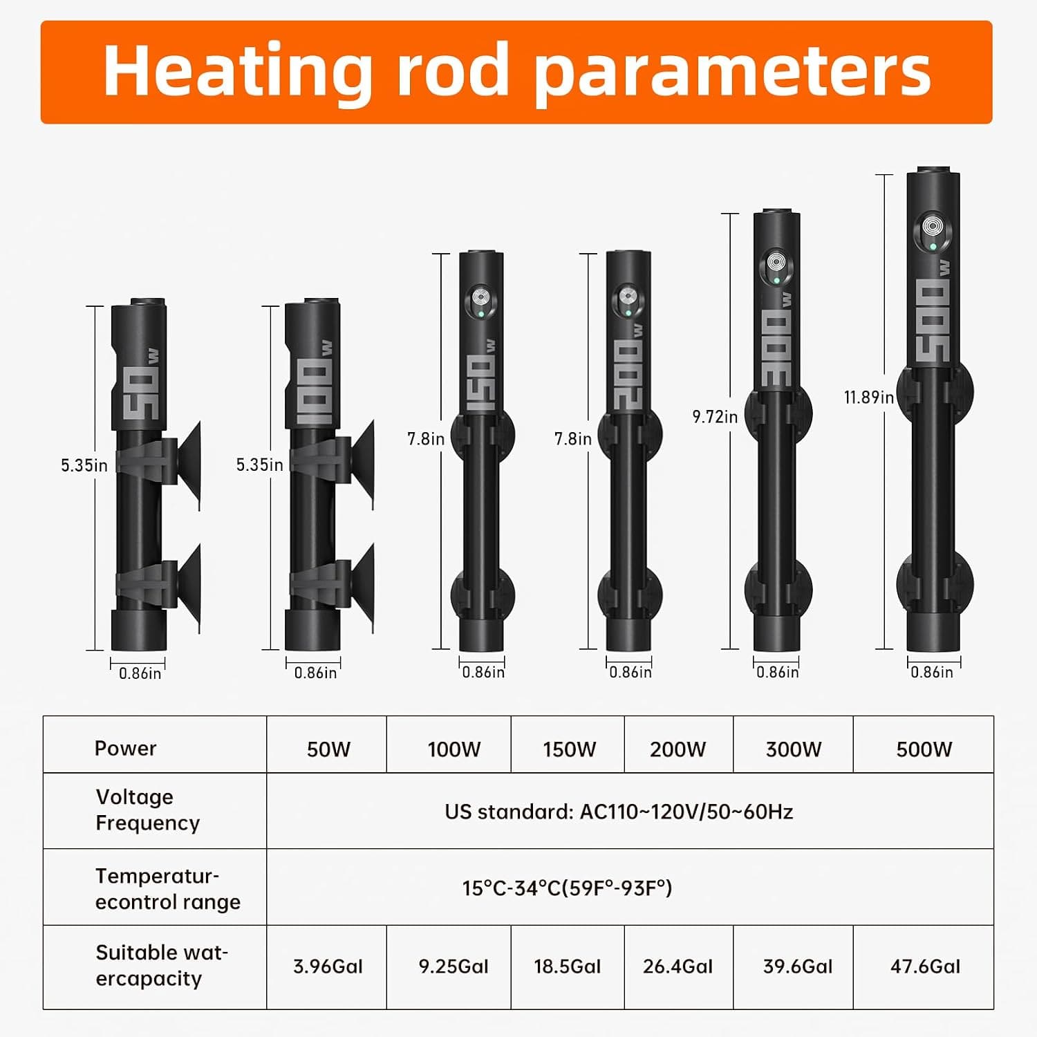 Juneng JN-JRQ Aquarium Heaters