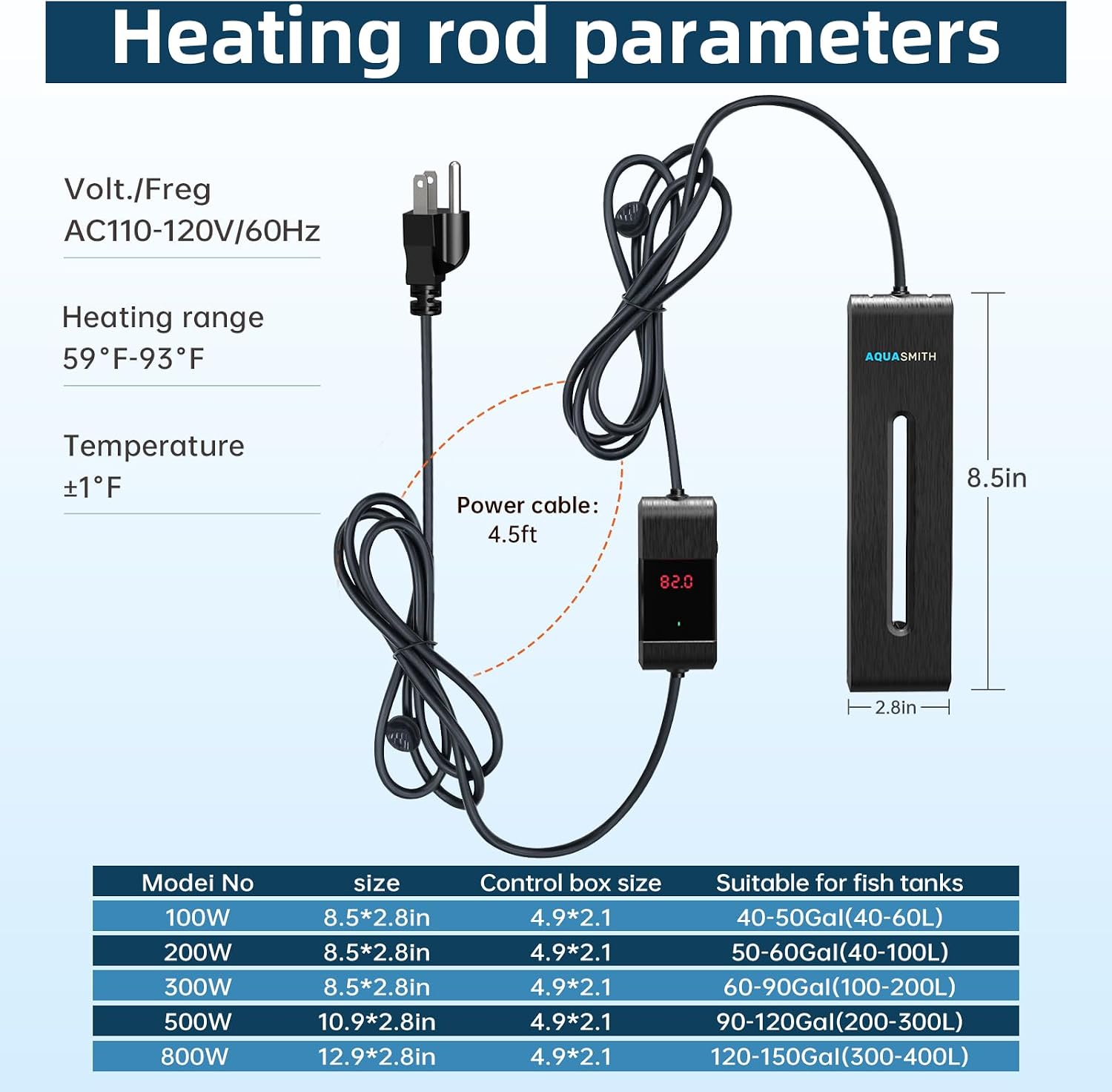 AQUASMITH  YuHeng Series Aquarium Heaters