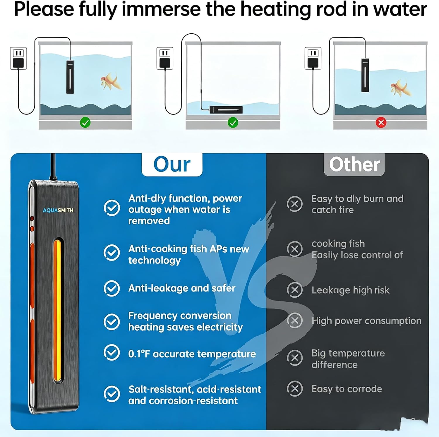 AQUASMITH  YuHeng Series Aquarium Heaters