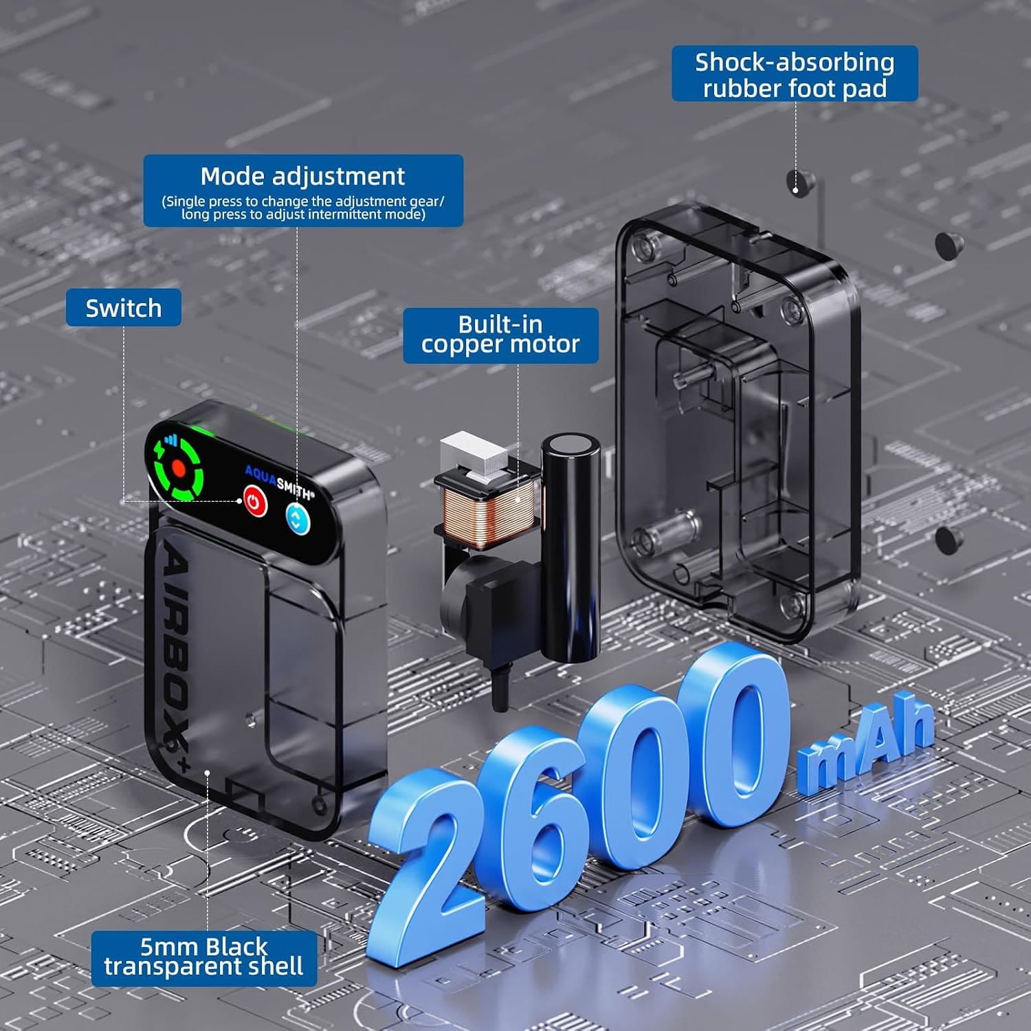 AQUASMITH Rechargeable Battery Air Pumps