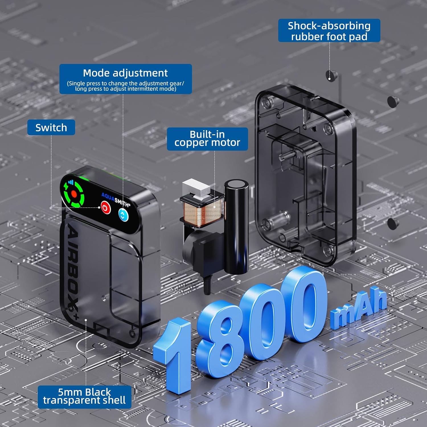 AQUASMITH Rechargeable Battery Air Pumps