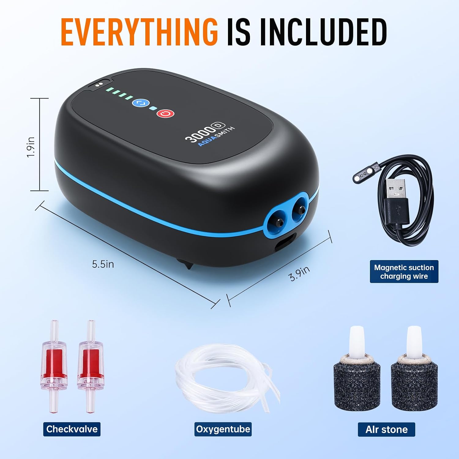 AQUASMITH Rechargeable Battery Air Pumps